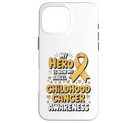 My Hero is Now My Angel Childhood Cancer Awareness Apparel Coque pour iPhone 16 Pro Max