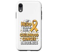 My Hero is Now My Angel Childhood Cancer Awareness Apparel Coque pour iPhone XR