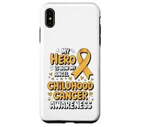 My Hero is Now My Angel Childhood Cancer Awareness Apparel Coque pour iPhone XS Max