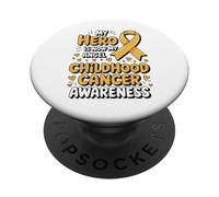 My Hero is Now My Angel Childhood Cancer Awareness Apparel PopSockets PopGrip Adhésif