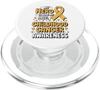 My Hero is Now My Angel Childhood Cancer Awareness Apparel PopSockets PopGrip pour MagSafe