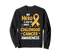 My Hero is Now My Angel Childhood Cancer Awareness Apparel Sweatshirt