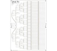 My History Tableau généalogique ; tableau généalogique compact 8 générations, papier 120 g (uni, plié)