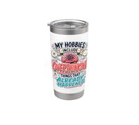 My Hobbies include Overthinking Funny Anxious Mind Gobelet isotherme en acier inoxydable double paroi