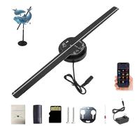 My Holo Screen, 3D Hologram Fan Projector, Holoscreen Fan, 16.5-inch 3D Myholoscreen with WiFi ＆ App Control, DIY Content, 224 High-Brightness LED, for Trade Shows, Parties, Events (1Set)