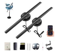 My Holo Screen, 3D Hologram Fan Projector, Holoscreen Fan, 16.5-inch 3D Myholoscreen with WiFi ＆ App Control, DIY Content, 224 High-Brightness LED, for Trade Shows, Parties, Events (2Set)