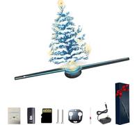 My Holo Screen Projecteur LED hologramme 3D pour sapin de Noël 41,9 cm avec télécommande application, 244 perles LED de luminosité, pour boutique, bar, publicité d'Halloween (1 pièce)
