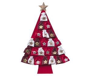 My Home Calendrier de l'avent "Sapin", à remplir, rouge