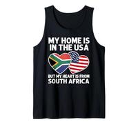 My Home USA My Heart Afrique du Sud African American Pride Débardeur