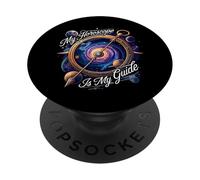 My Horoscope is My Guide Celestial Astrology Galaxy Compass PopSockets PopGrip Adhésif
