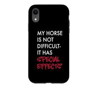My Horse is Not Difficult It Has Special Effects Blague Coque pour iPhone XR