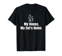 My House My Cats Rules Jeu de Mots Amusant pour Chat T-Shirt