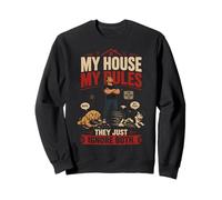 My House My Rules Papa Chiens Humour Design Sweatshirt