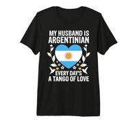 My Husband is Argentinian Husband Argentina Flag T-Shirt Haut de Gamme