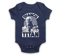 My Icon Art & Clothing Avenge Thanos The Mad Titan Superhero Graphic Novel Bébé Barboteuse Bodys, Bleu Fonce, 0-3 Mois