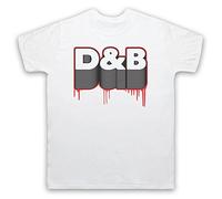 My Icon Art & Clothing D&B Drum and Bass T-Shirt des Hommes, Blanc, Large