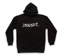 My Icon Art & Clothing Don Darko Numbers Tattoo Sci FI Film Sweat a Capuche des Adultes, Noir, Medium