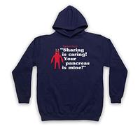 My Icon Art & Clothing Garten Banban Sharing is Caring Your Pancreas is Mine Sweat a Capuche des Adultes, Bleu Fonce, Small