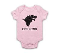 My Icon Art & Clothing GOT Thrones Stark Wolf Head Sigil Winter is Coming Bébé Barboteuse Bodys