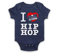 My Icon Art & Clothing I Love Hip Hop 808 Drum Machine Bébé Barboteuse Bodys, Bleu Fonce, 3-6 Mois