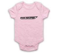 My Icon Art & Clothing Iron Stark Industries Graphic Novel Superhero Film Bébé Barboteuse Bodys, Rose Clair, 3-6 Mois