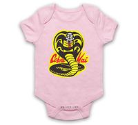 My Icon Art & Clothing Karate Cobra Kai Dojo Logo Sports Film Bébé Barboteuse Bodys, Rose Clair, 6-12 Mois