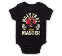 My Icon Art & Clothing Muay Thai Master Martial Arts Expert Bébé Barboteuse Bodys, Noir, 0-3 Mois