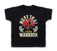 My Icon Art & Clothing Muay Thai Warrior Martial Arts Expert T-Shirt de l'enfant, Noir, 9-11 Years