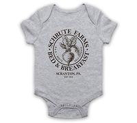 My Icon Art & Clothing Office Schrute Farms Bed & Breakfast Comedy TV Bébé Barboteuse Bodys, Gris, 6-12 Mois