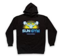 My Icon Art & Clothing Pain Gain Sun Gym Bodybuilding Logo Film Sweat a Capuche des Adultes, Noir, Medium