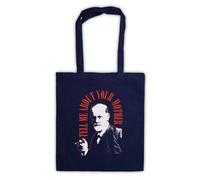 My Icon Art & Clothing Sigmund Freud Tell Me About Your Mother Sac d'emballage, Bleu Fonce