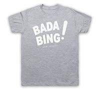 My Icon Art & Clothing Sopra Bada Bing New Jersey Staff Mafia Gangster TV T-Shirt des Hommes, Gris, Large