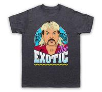 My Icon Art & Clothing Tiger King Joe Exotic T-Shirt des Hommes, Ardoise Classique, Large