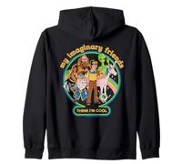 My Imaginary Friends Unicorn Alien Bigfoot Retro Adult Humor Sweat à Capuche