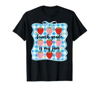 My Jam Strawberry Cute 4th Grade Teacher Bow T-Shirt