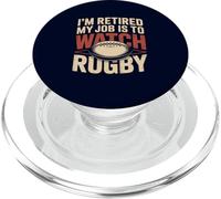 My Job is to Watch Rugby I'm Retired Vintage Retirement PopSockets PopGrip pour MagSafe