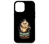 My Jokes are Darker Than My Coffee Skull Steam Coque pour iPhone 12 Pro Max