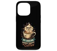My Jokes are Darker Than My Coffee Skull Steam Coque pour iPhone 13 Pro