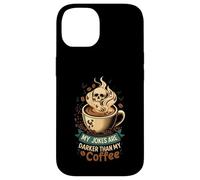 My Jokes are Darker Than My Coffee Skull Steam Coque pour iPhone 14
