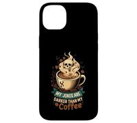 My Jokes are Darker Than My Coffee Skull Steam Coque pour iPhone 14 Plus