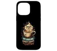 My Jokes are Darker Than My Coffee Skull Steam Coque pour iPhone 14 Pro Max