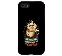 My Jokes are Darker Than My Coffee Skull Steam Coque pour iPhone SE (2020) / 7/8