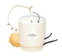 MY JOLIE CANDLE - Bougie bijou parfumée Vanille Gourmande - Bracelet Surprise Doré en acier inoxydable - Cadeau parfait pour Noël et anniversaire - Cire à base végétale - Made in France
