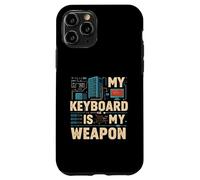 My Keyboard is My Weapon Coder Programmer Tech Coque pour iPhone 11 Pro