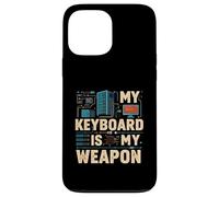 My Keyboard is My Weapon Coder Programmer Tech Coque pour iPhone 13 Pro Max