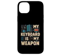 My Keyboard is My Weapon Coder Programmer Tech Coque pour iPhone 14 Plus