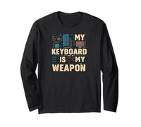 My Keyboard is My Weapon Coder Programmer Tech Manche Longue