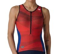 MY KILOMETRE Haut de Triathlon pour Femme sans Manches - Maillot de Cyclisme à Fermeture éclair intégrale avec 2 Poches arrière réfléchissantes, Séchage Rapide, pour Course e Natation