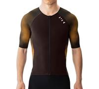 MY KILOMETRE Haut de Triathlon pour Homme Manches Courtes - Maillot de Cyclisme à Fermeture éclair intégrale avec 2 Poches arrière réfléchissantes, séchage Rapide, pour Course e Natation