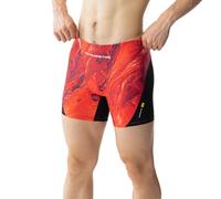 MY KILOMETRE Maillot de Bain Homme Boxer Short - Lave Jammer de Natation avec Cordon de Serrage Endurance, Résistants au Chlore pour Plage et Surf(Rouge feu M)